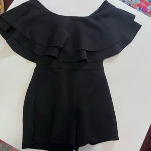 Black off the shoulder romper